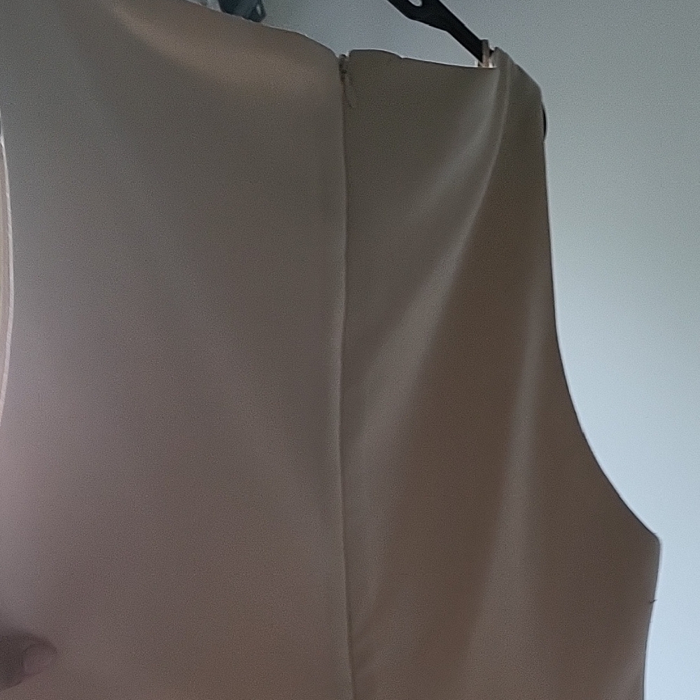 Zara Beige and White Layered Mini Dress - Picture 7 of 10